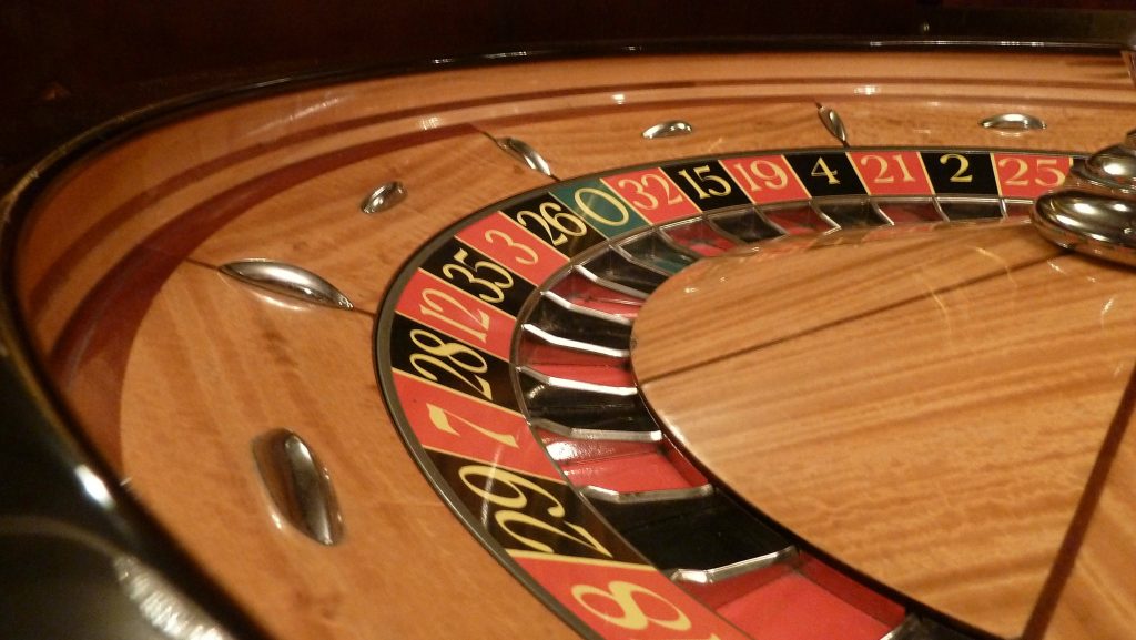 a roulette table